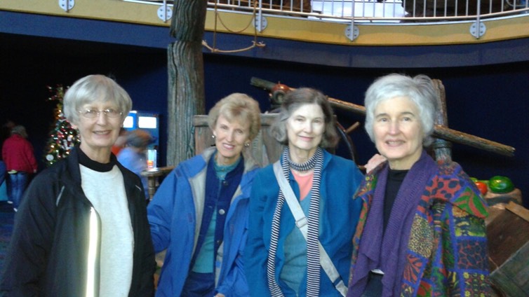 Marthan, Ellen, Harley, and Frances at Aquarium