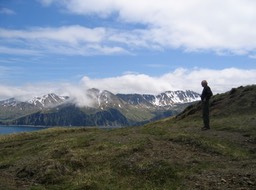Tom on hill above harbor img_2092